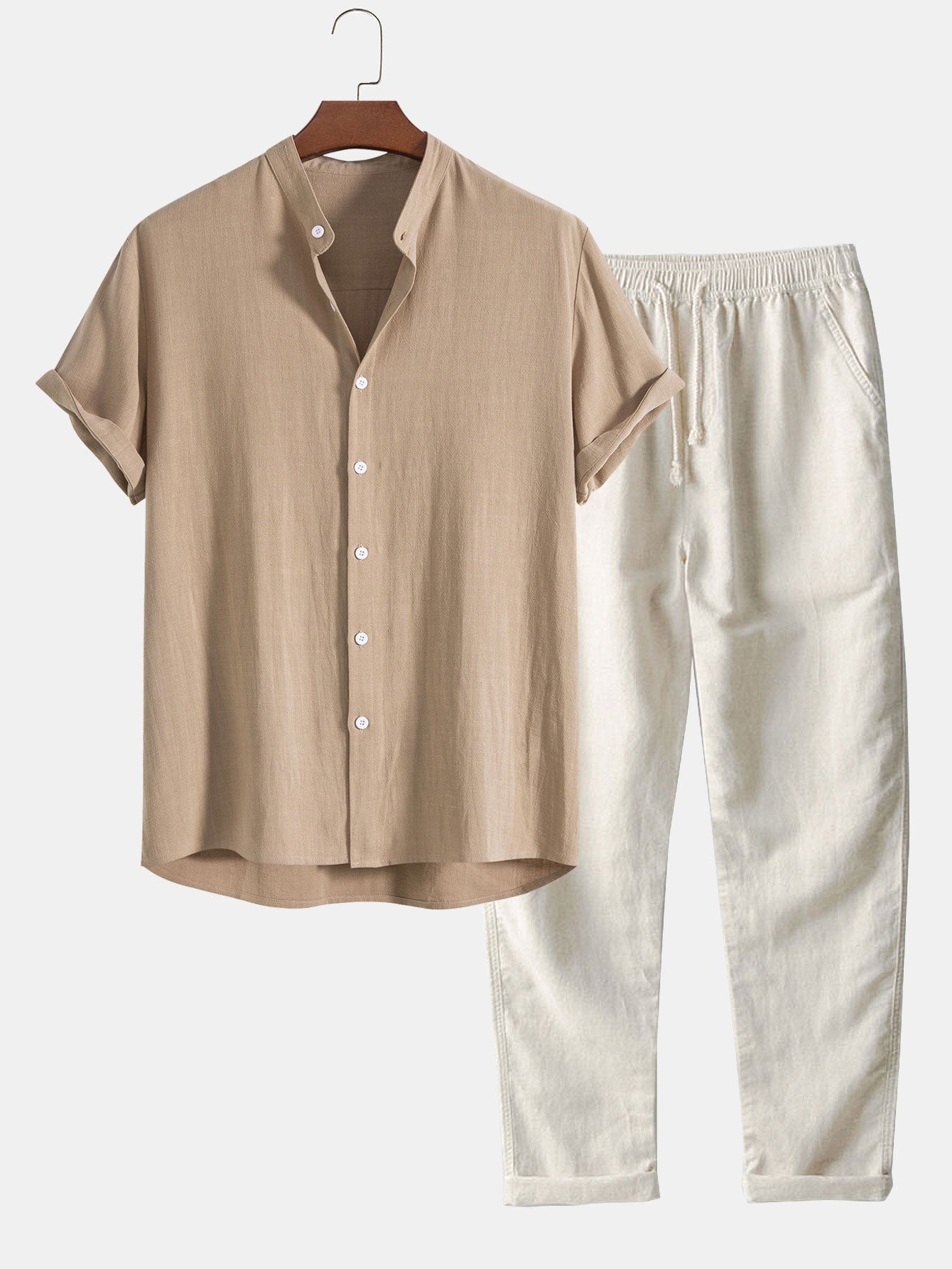 Conjunto informal hombre – Camisa y pantalón cómodo para diario