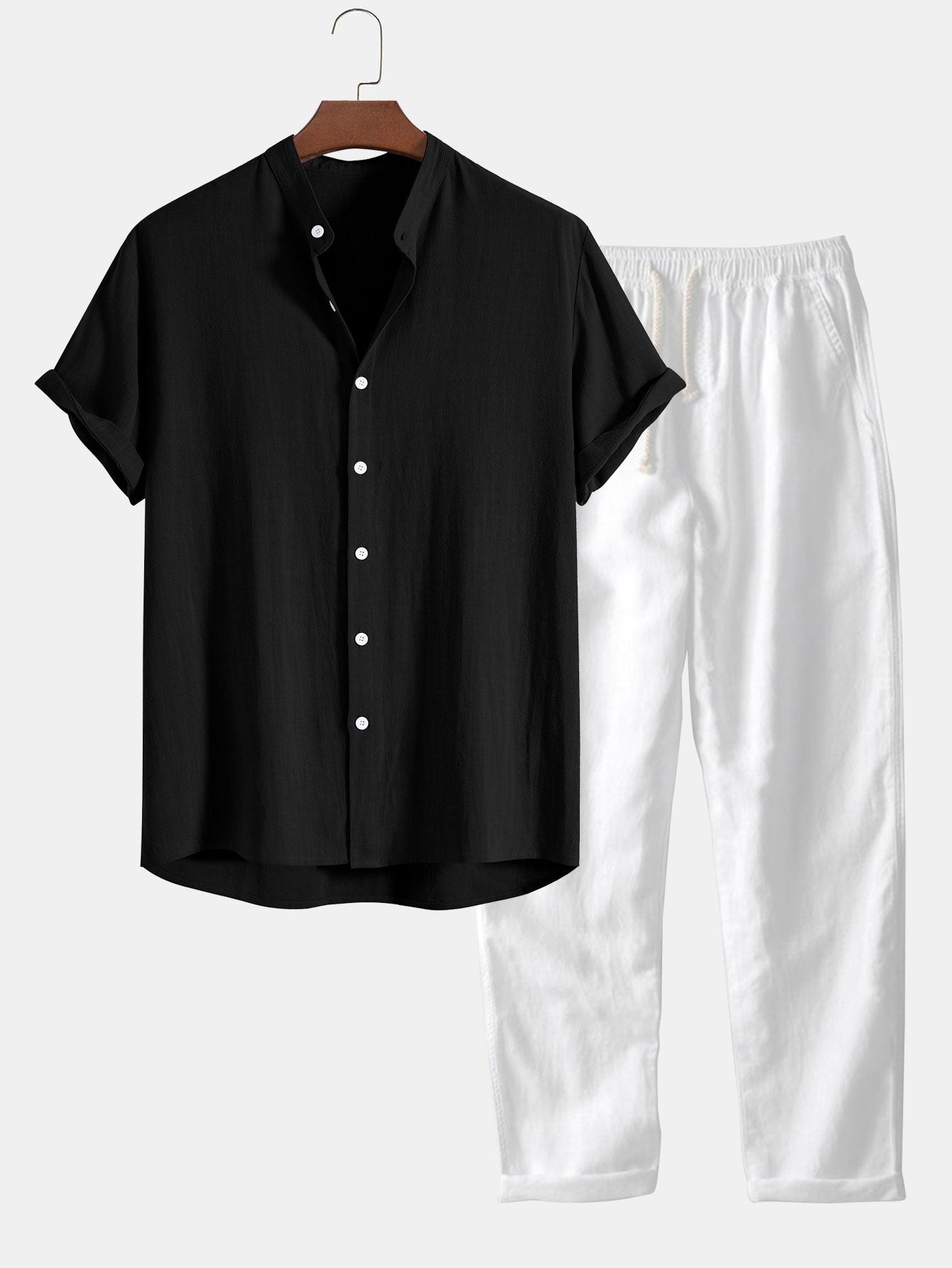 Conjunto informal hombre – Camisa y pantalón cómodo para diario