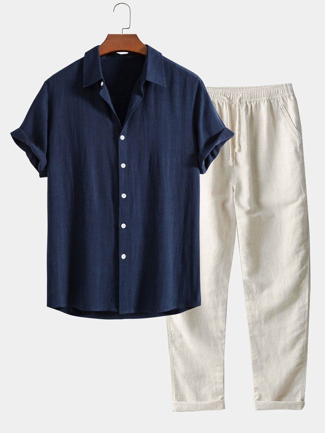 Conjunto informal hombre – Camisa y pantalón cómodo para diario