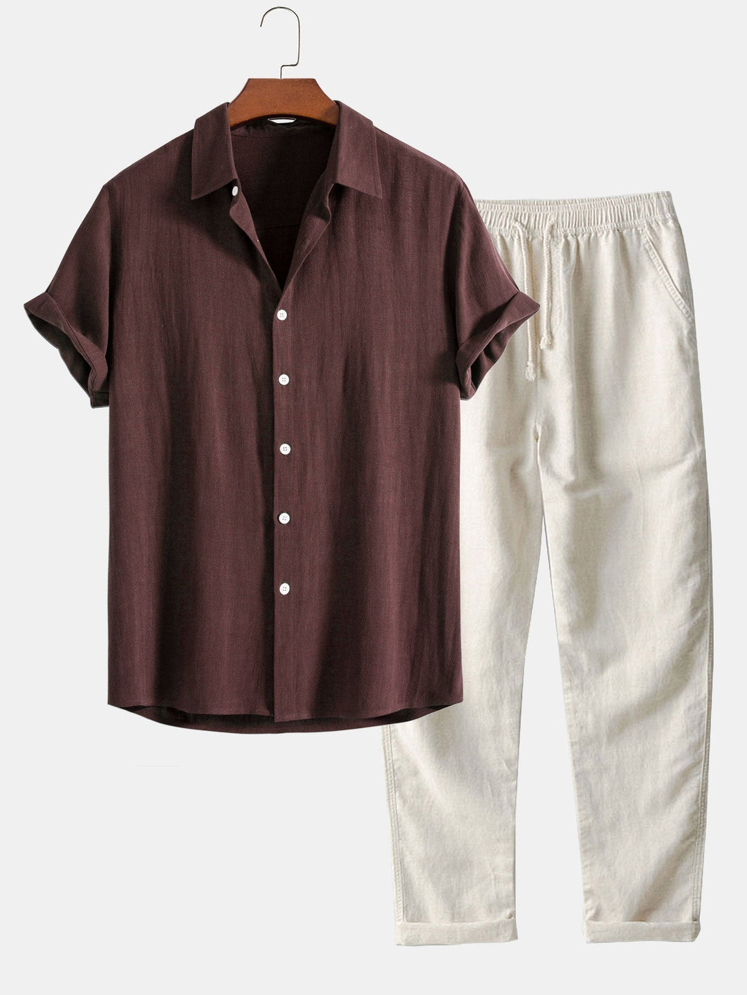 Conjunto informal hombre – Camisa y pantalón cómodo para diario