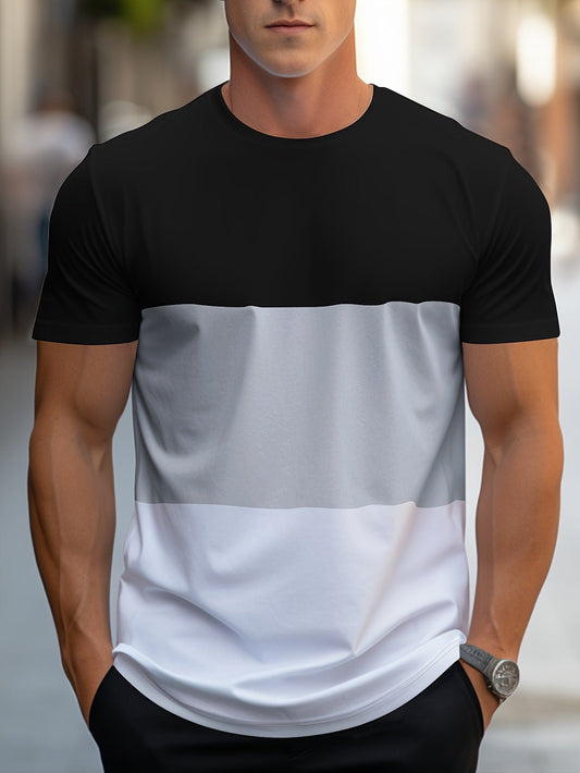 Camiseta a rayas moderna – Camiseta de contraste elegante y fresca