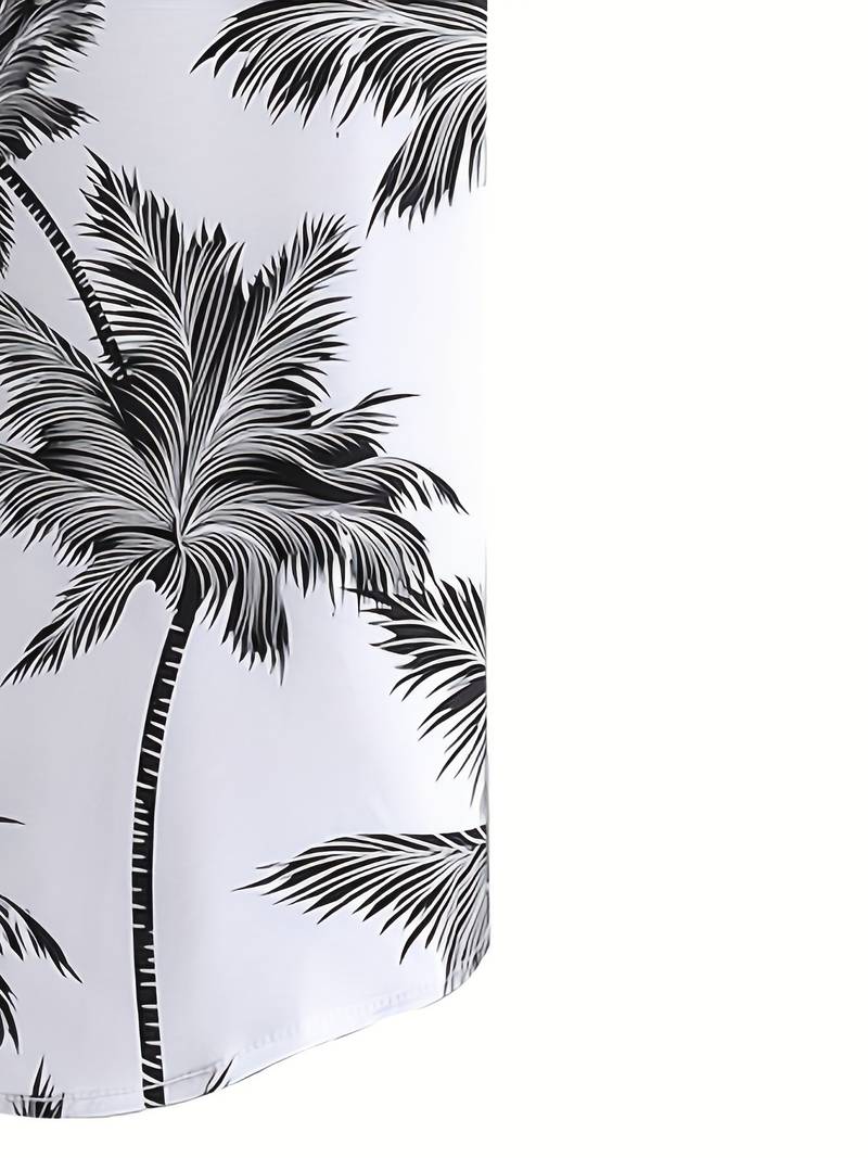 Hawaiano ligero verano – Camiseta palmera fresca y cómoda