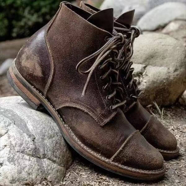 Botas de cuero hombre – Zapatos elegantes y cómodos de cuero sintético