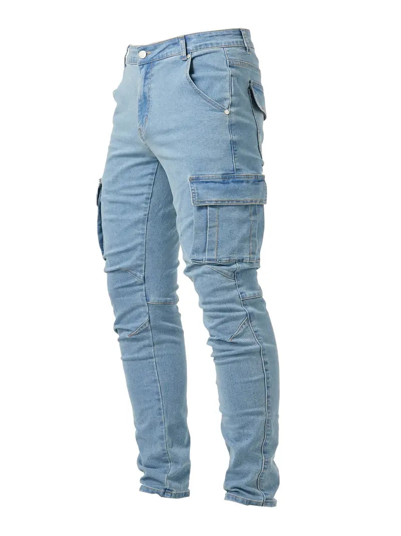 Pantalones cargo denim hombre – Slim fit cómodos y modernos