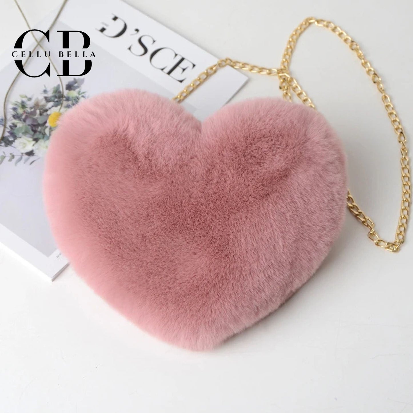 Bolsa de corazón elegante – Bolsa suave y chic para ocasiones especiales