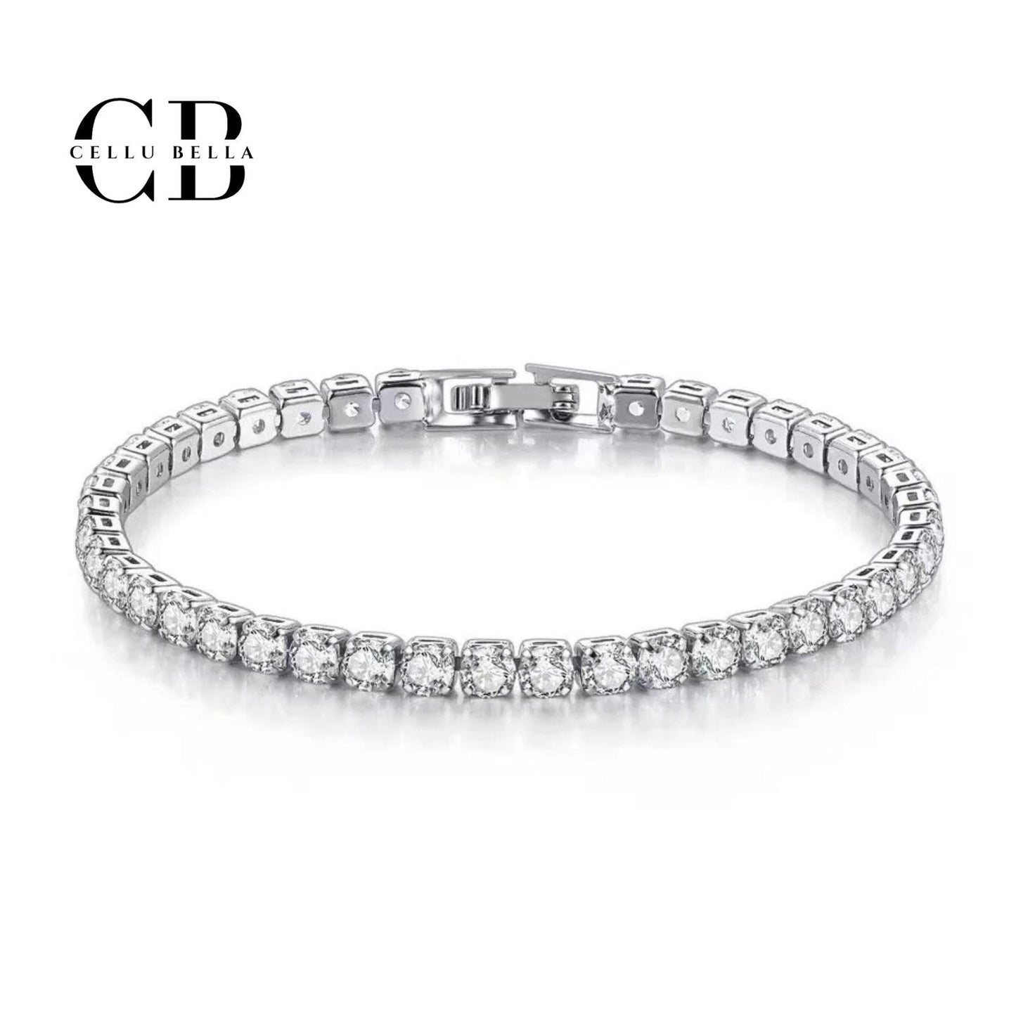 Pulsera de plata esterlina 925 – Pulsera elegante con circonitas brillantes