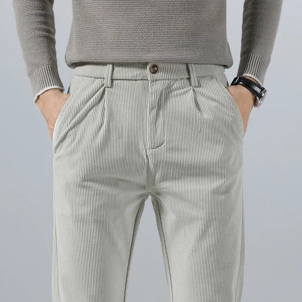 Pantalón de pana ajustado elástico – Pantalón cómodo y moderno para mujer