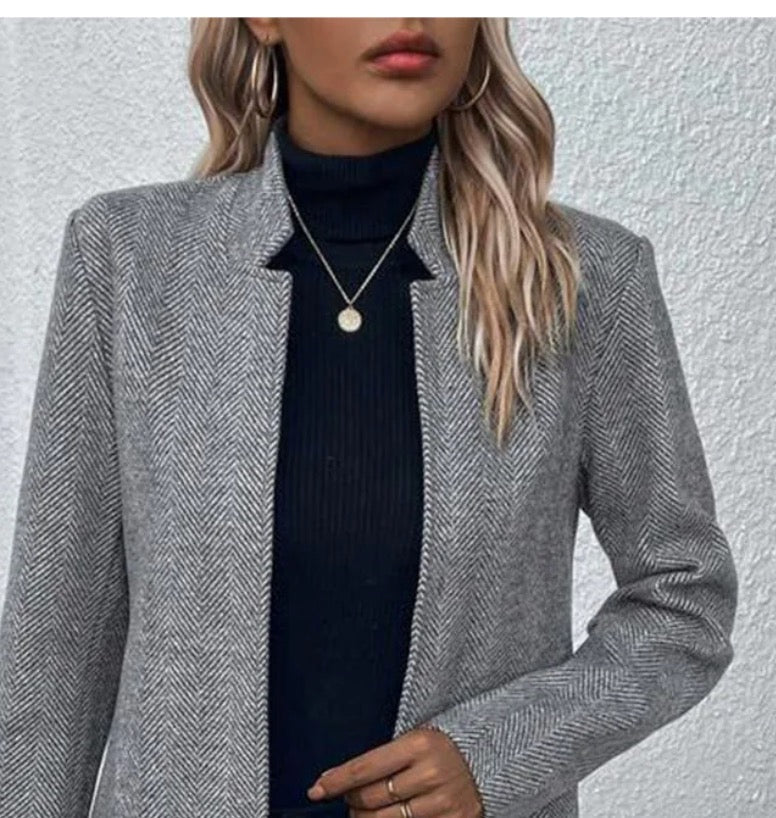 Camisa de manga larga gris casual – Prenda cómoda y versátil para diario