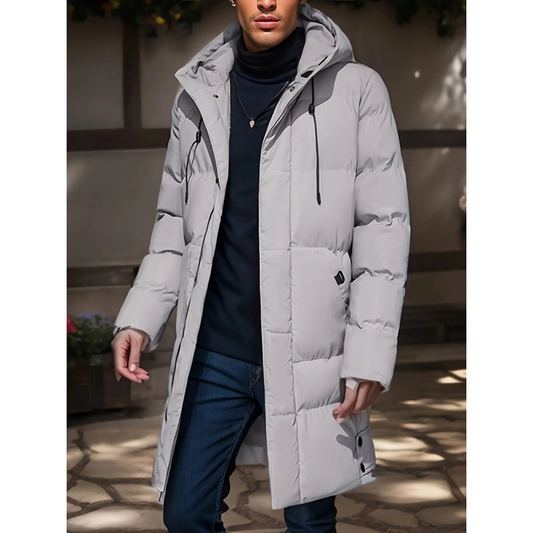 Parka de invierno hombre – Abrigo largo impermeable y cálido