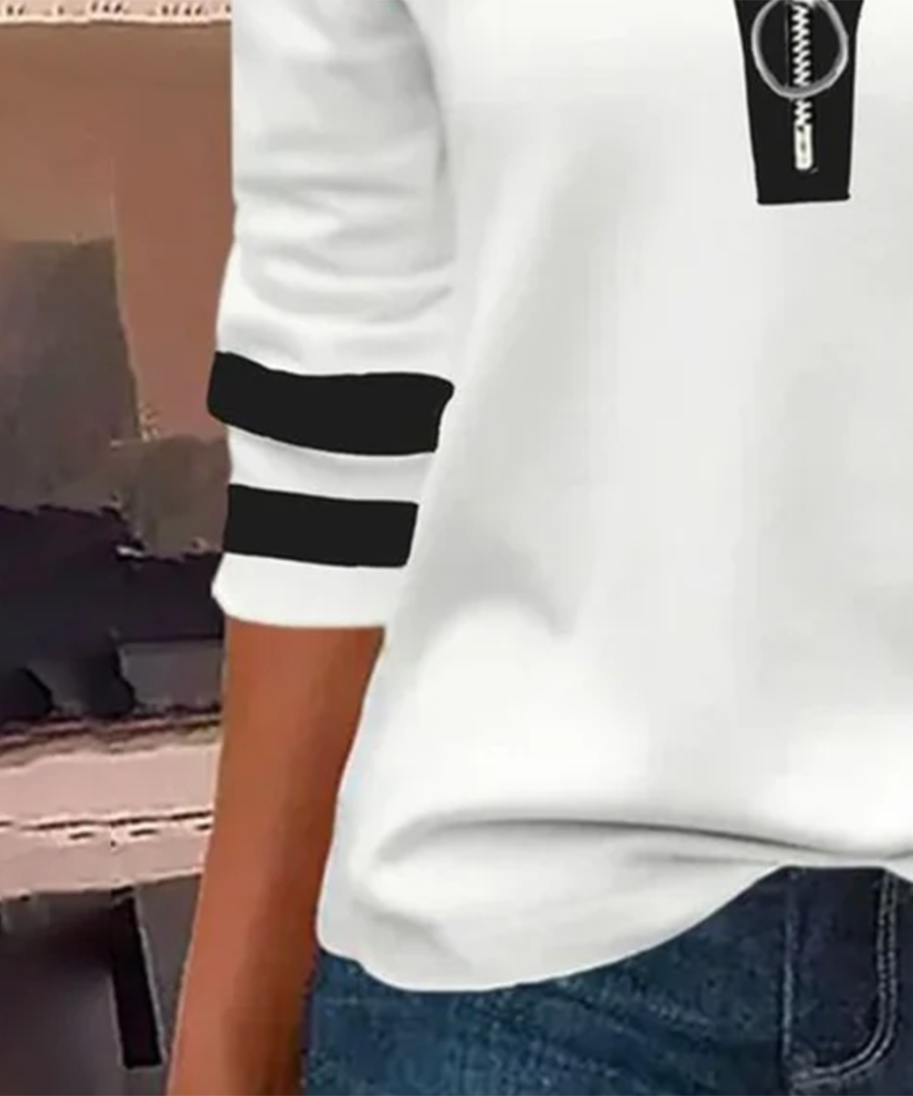 Top Color Block Mujer – Blusa Casual de Diseño Moderno y Confortable