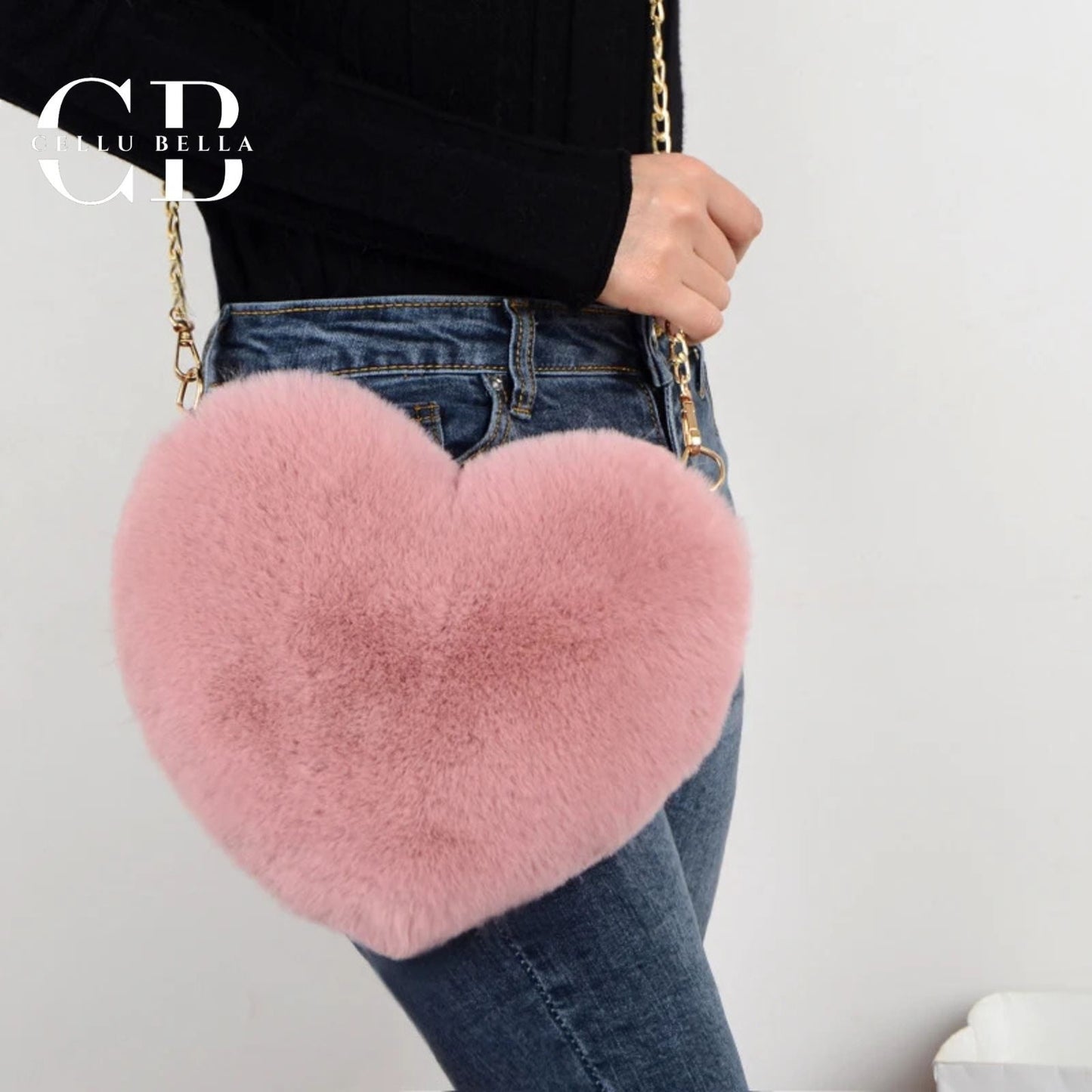 Bolsa de corazón elegante – Bolsa suave y chic para ocasiones especiales