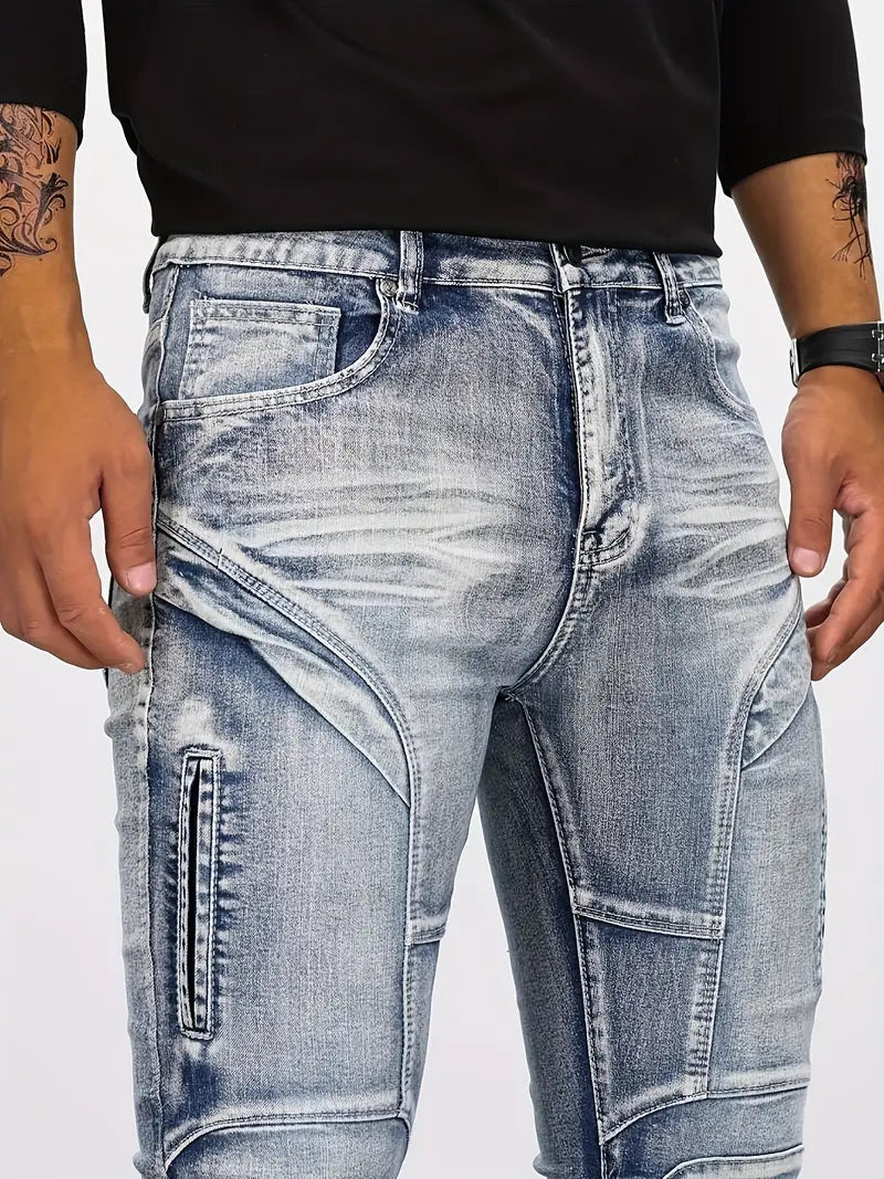 Jean slim fit hombre – Pantalón biker con stretch cómodo