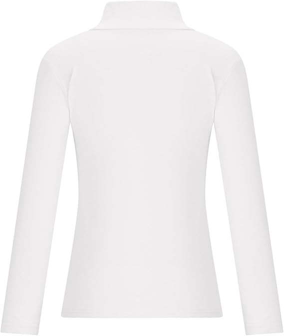 Top básico de manga larga mujer – Camiseta unicolor cómoda y versátil