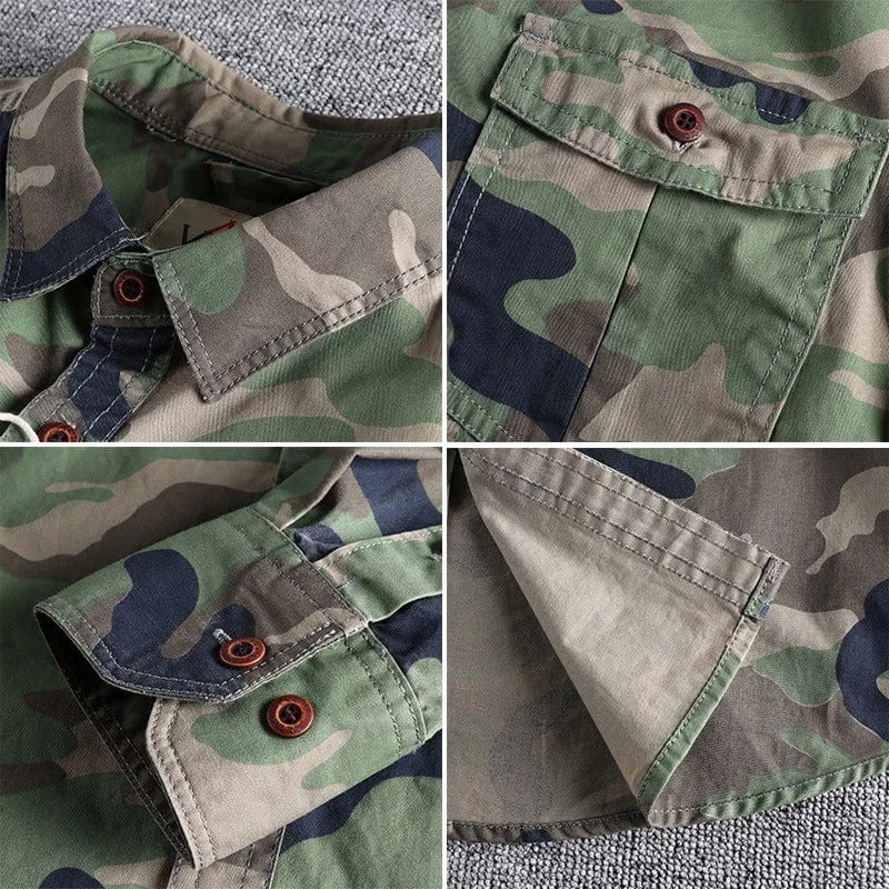 Camisa camuflaje hombre – Camisa larga de manga para outdoor