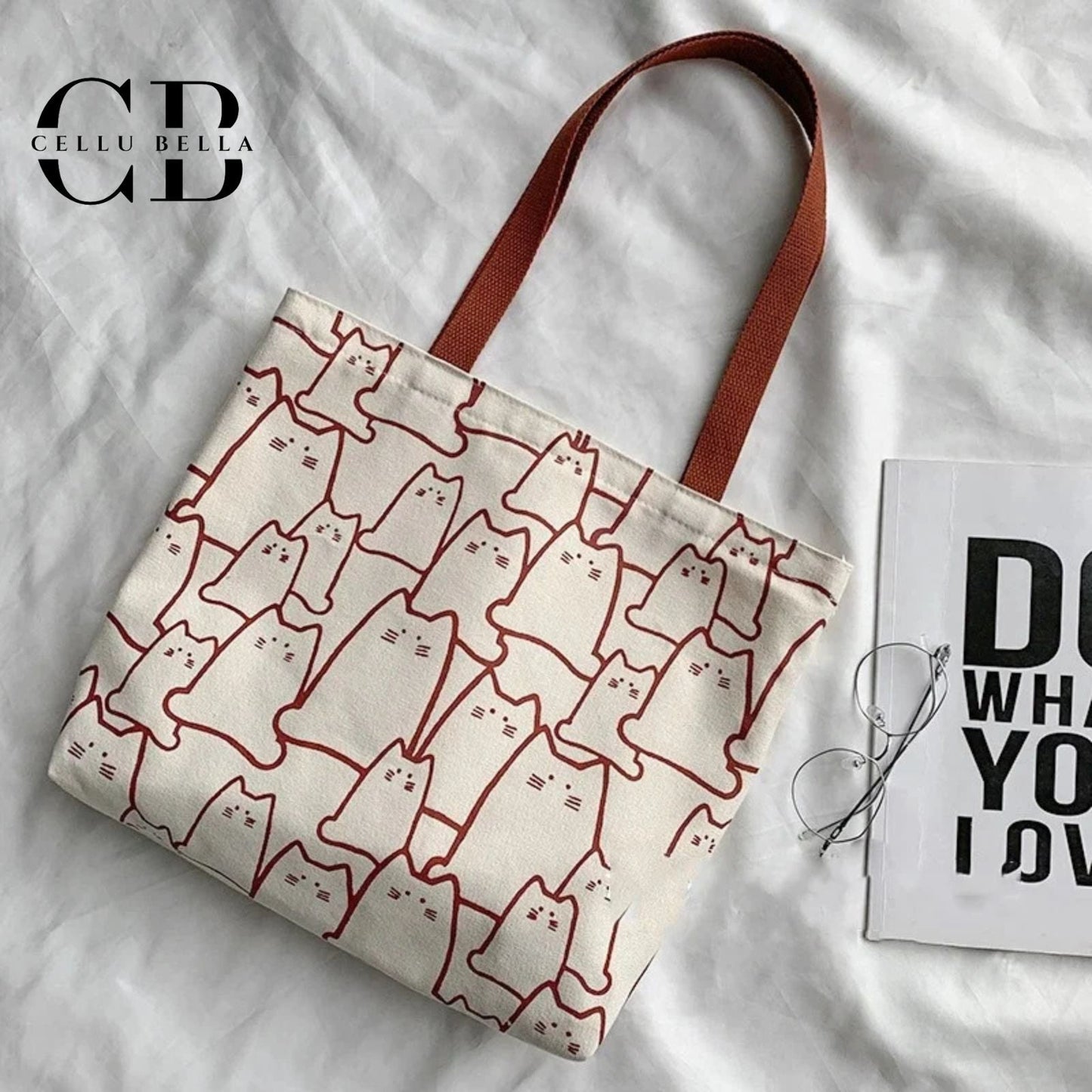 Bolsa de lona gatos – Bolsa divertida y chic para amantes de los felinos