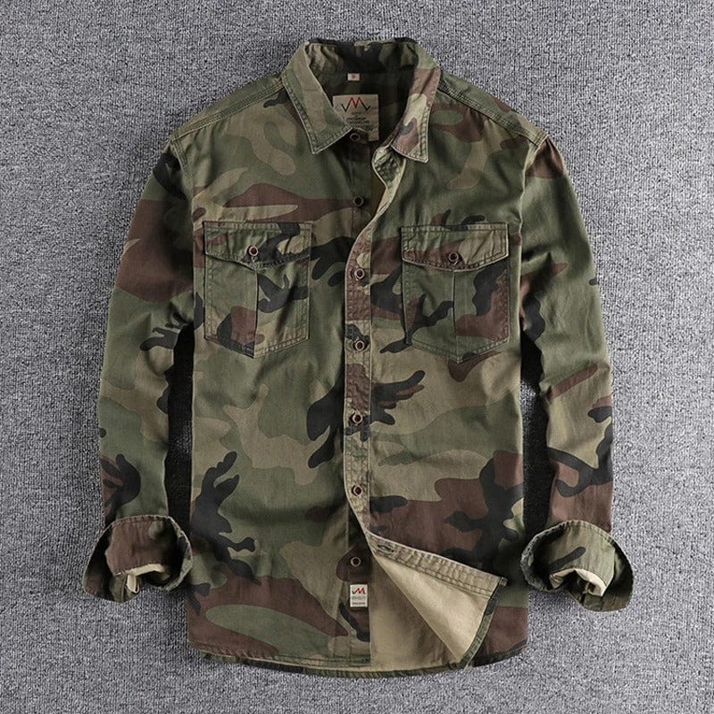 Camisa camuflaje hombre – Camisa larga de manga para outdoor