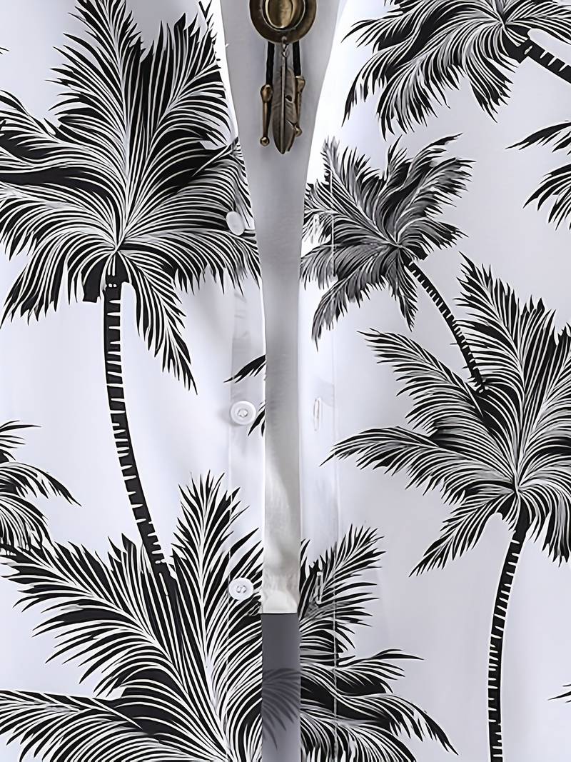 Hawaiano ligero verano – Camiseta palmera fresca y cómoda