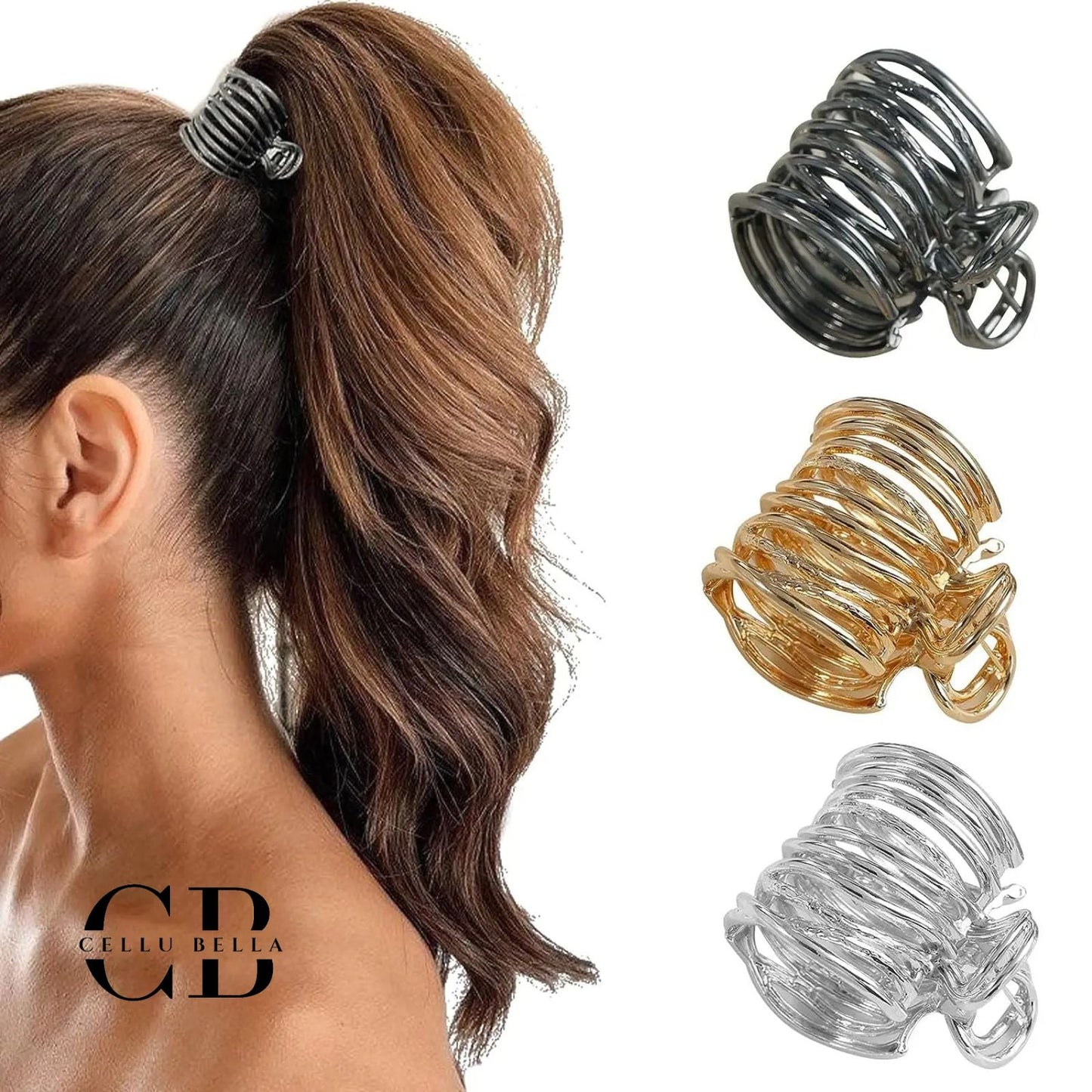 Clips de cabello metal – Elegantes horquillas geométricas para peinados