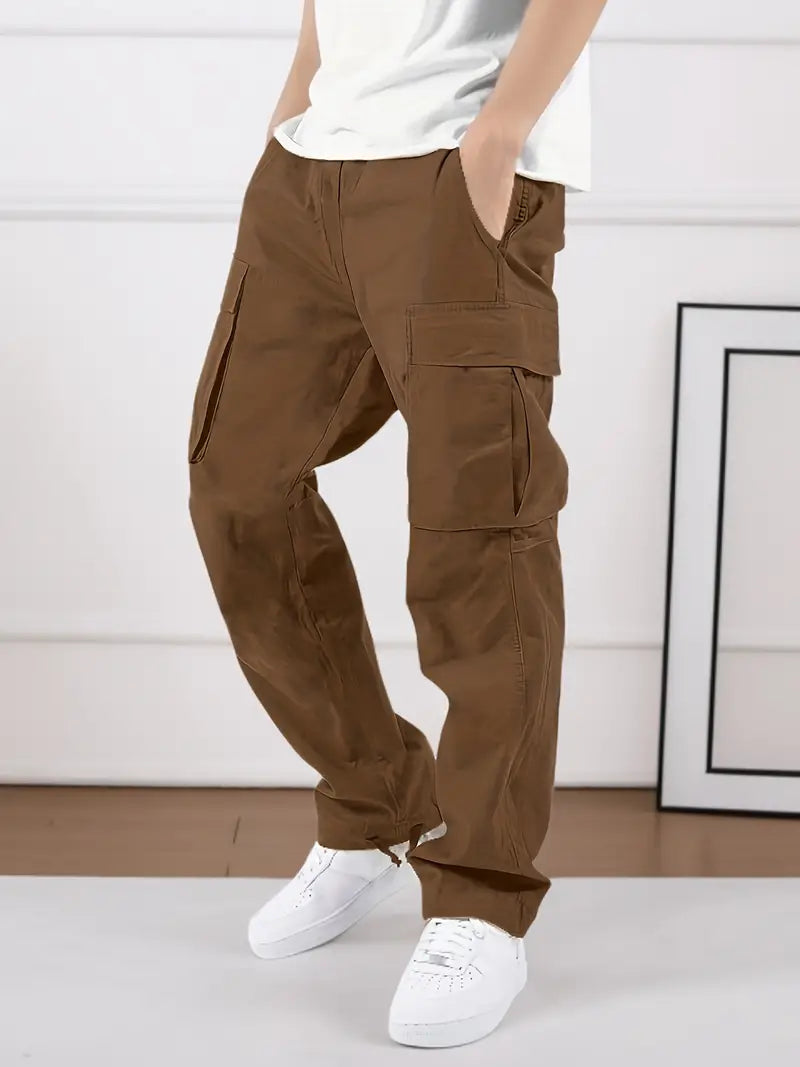 Pantalón cargo ajustable hombre – Pantalón con cordón y diseño práctico