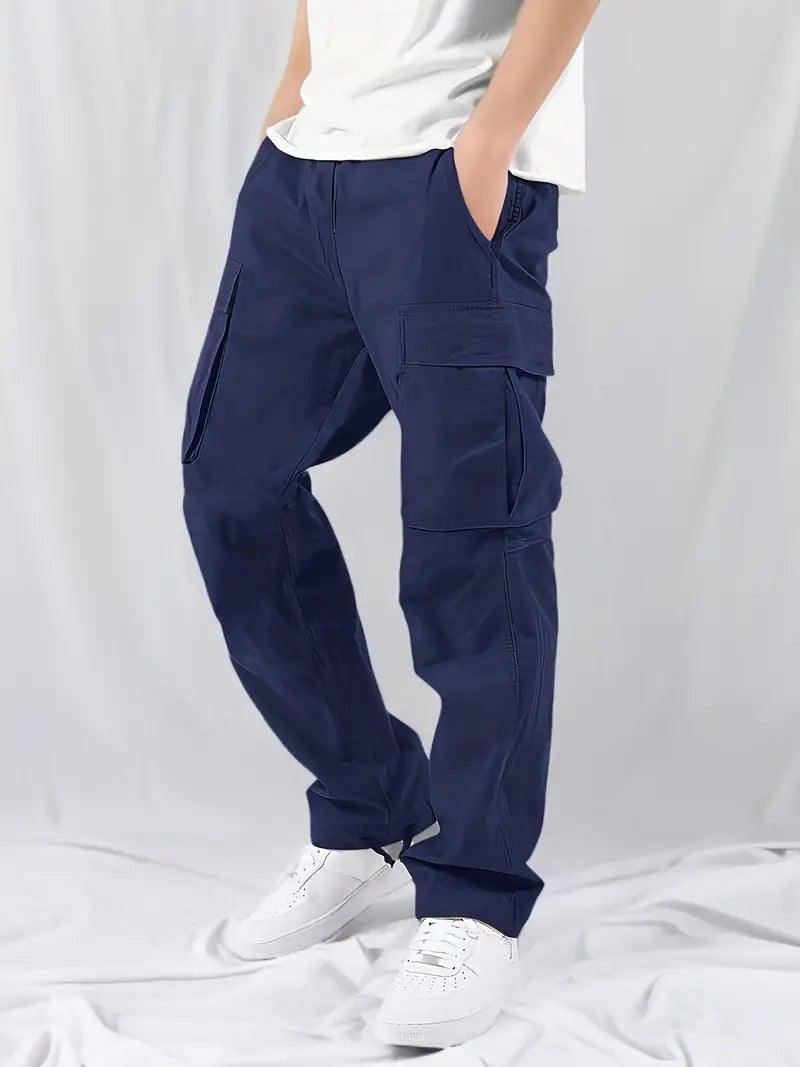 Pantalón cargo ajustable hombre – Pantalón con cordón y diseño práctico