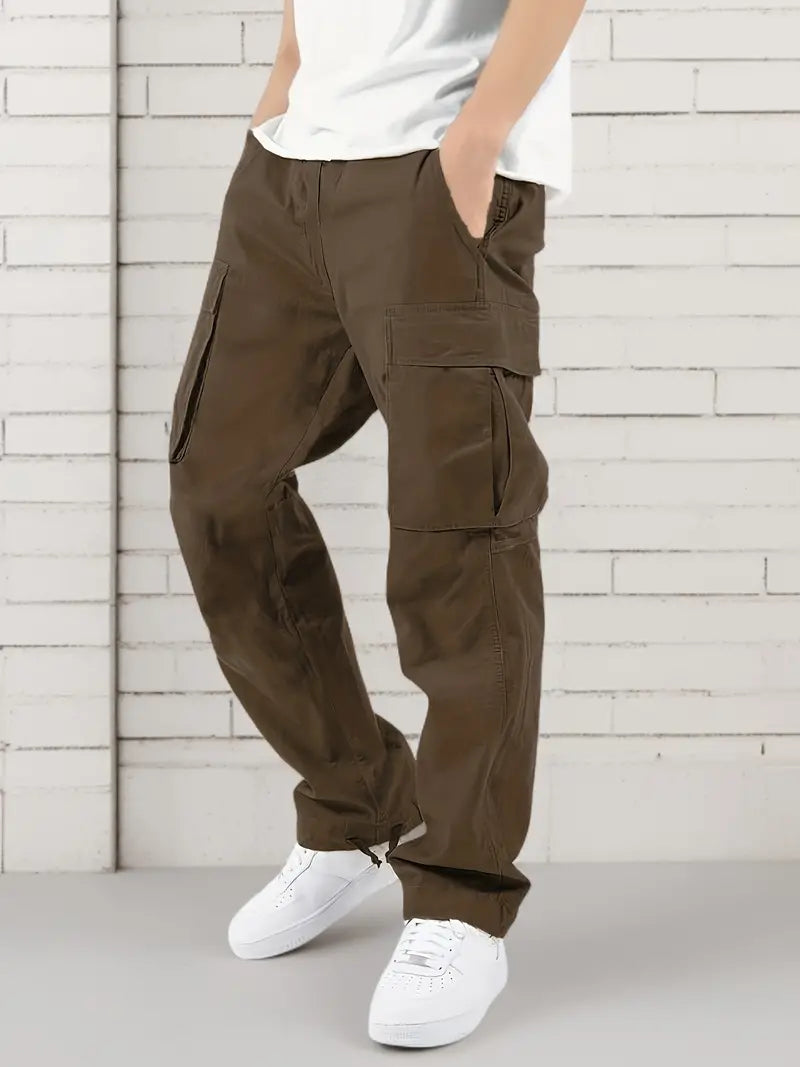 Pantalón cargo ajustable hombre – Pantalón con cordón y diseño práctico