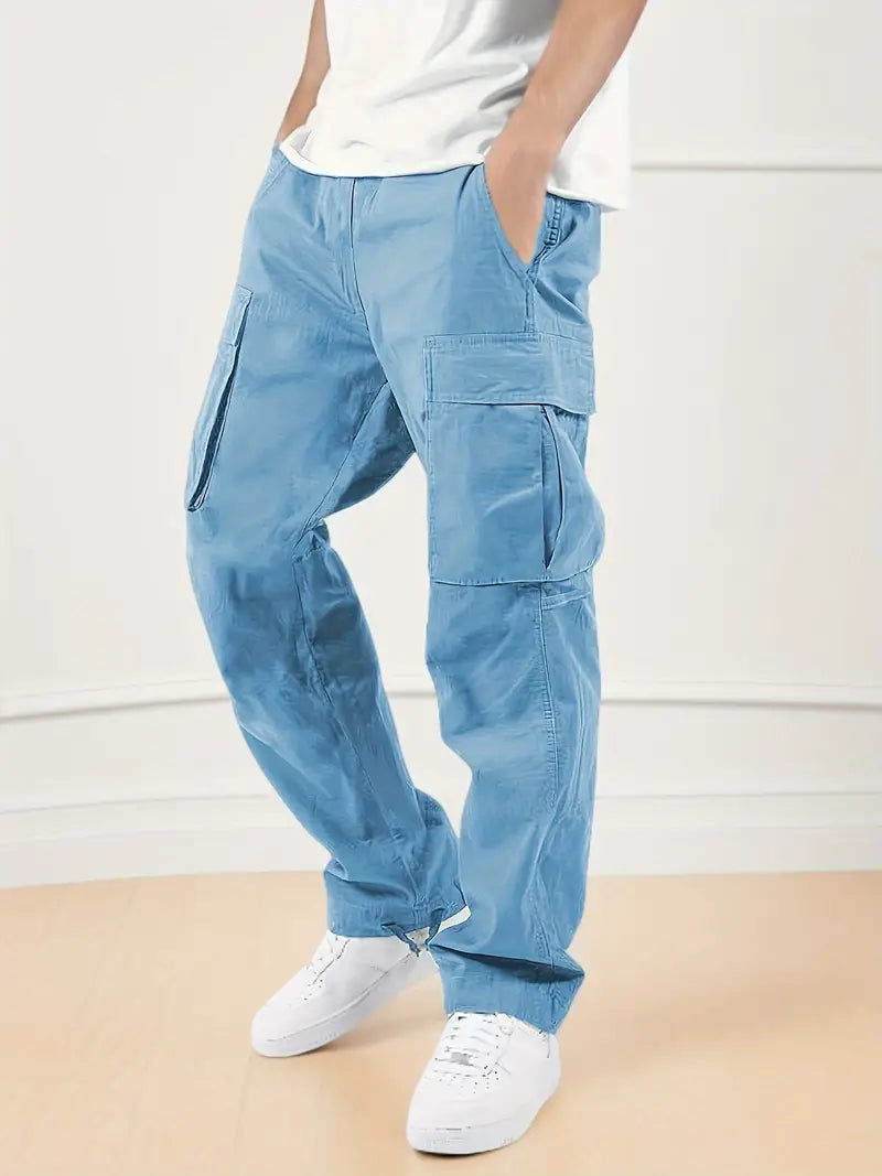 Pantalón cargo ajustable hombre – Pantalón con cordón y diseño práctico