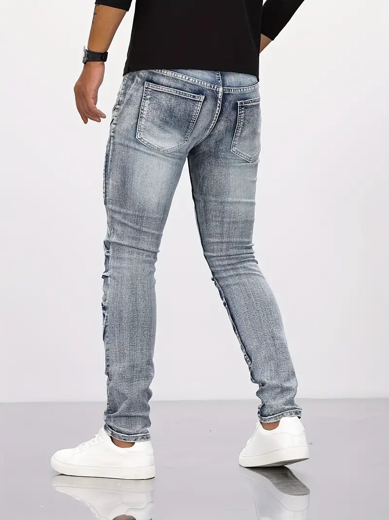 Jean slim fit hombre – Pantalón biker con stretch cómodo