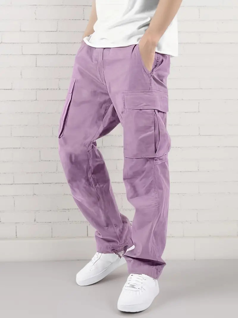 Pantalón cargo ajustable hombre – Pantalón con cordón y diseño práctico