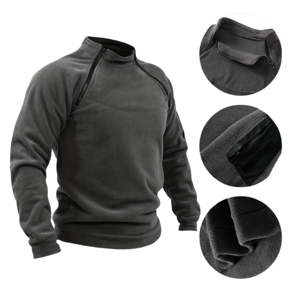 Sudadera polar caliente – Chaqueta con cremallera para todas las estaciones