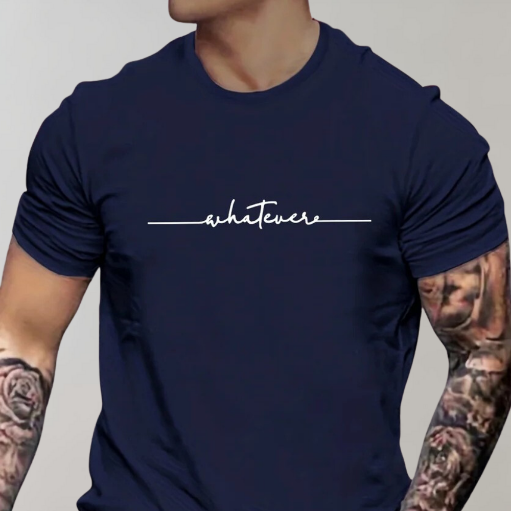 Camiseta casual hombre – Camiseta de manga corta y cuello redondo cómoda y moderna