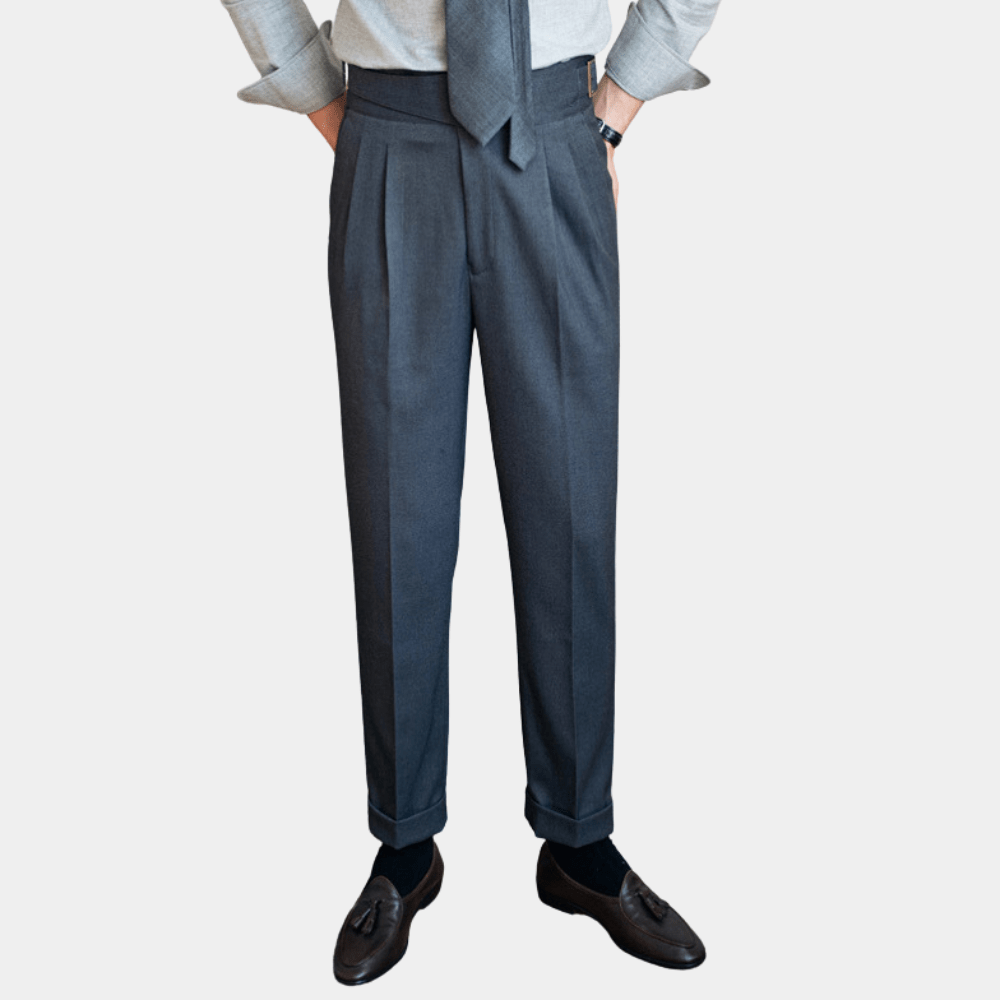 Pantalón elegante hombre – Clásico con hebilla y corte moderno