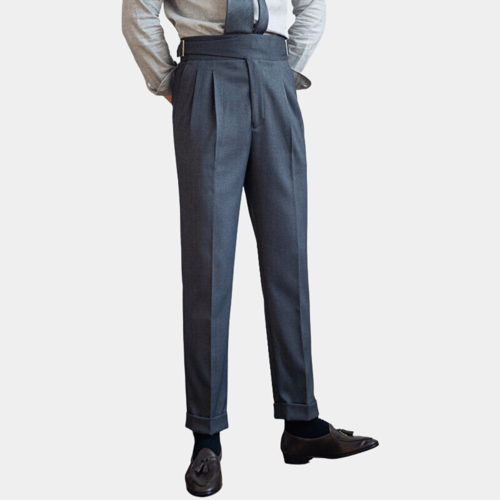 Pantalón elegante hombre – Clásico con hebilla y corte moderno