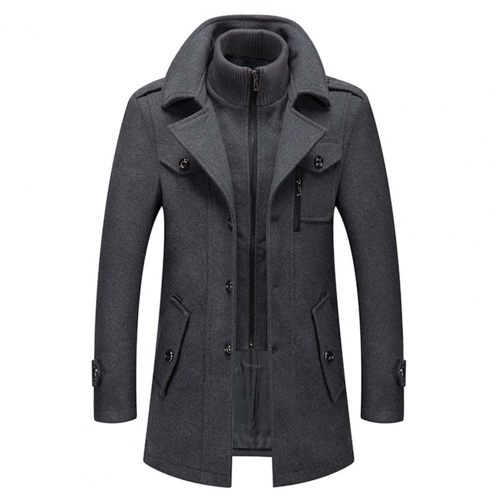 Abrigo de invierno hombre – Chaqueta térmica de dos piezas con bolsillos