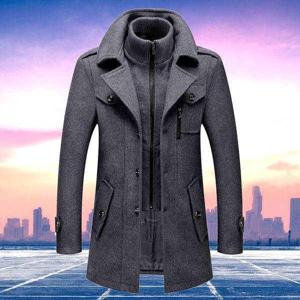 Abrigo de invierno hombre – Chaqueta térmica de dos piezas con bolsillos