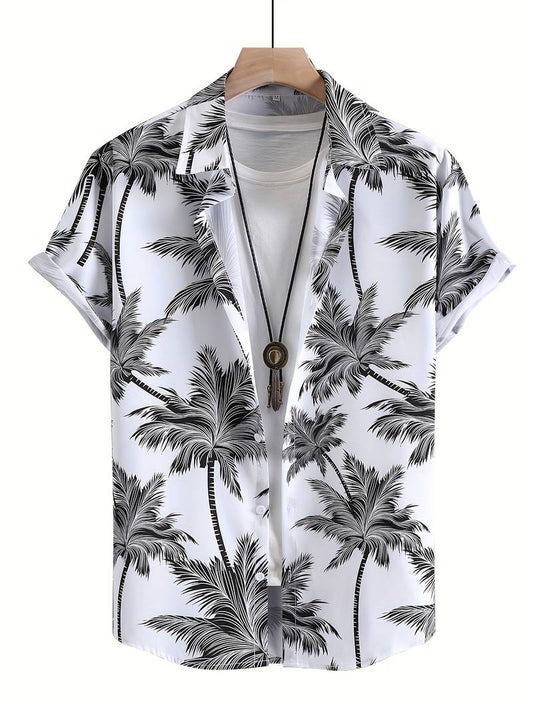 Hawaiano ligero verano – Camiseta palmera fresca y cómoda