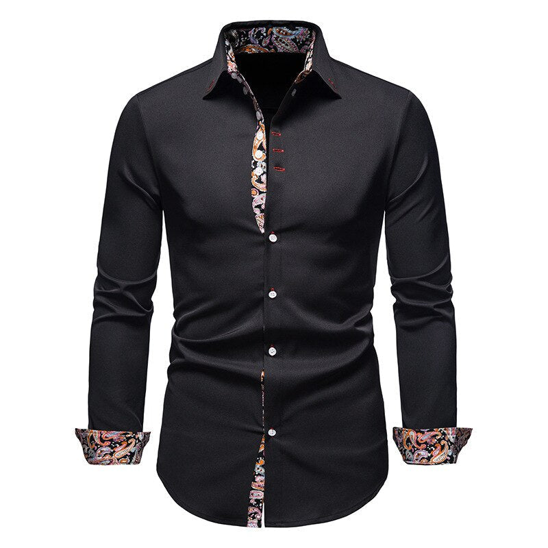 Camisa elegante hombre – Camisa slim-fit transpirable con detalles refinados