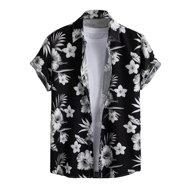 Camisa de verano hombre – Camisa floral ligera y fresca