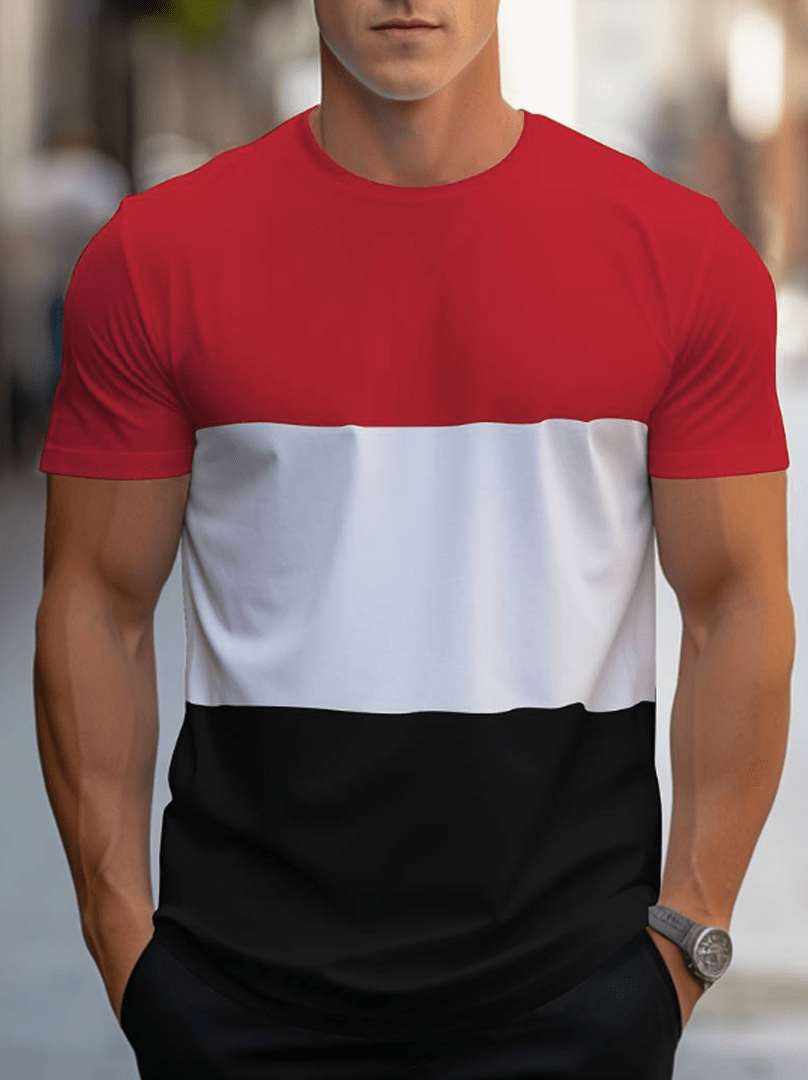 Camiseta a rayas moderna – Camiseta de contraste elegante y fresca