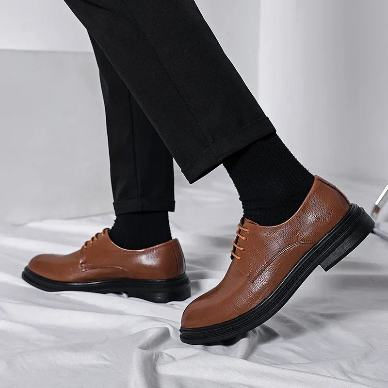 Zapatos de vestir hombre – Calzado de cuero genuino pulido elegante