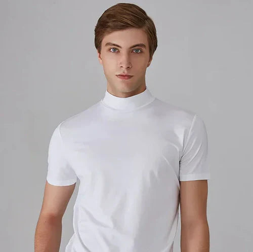 Camiseta anti-transpirante hombre – Camiseta cuello alto cómoda y ligera