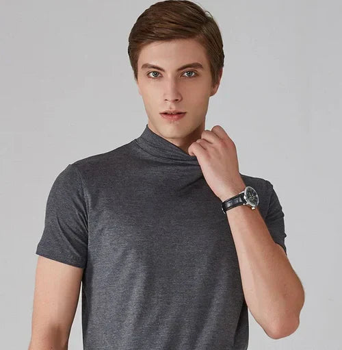 Camiseta anti-transpirante hombre – Camiseta cuello alto cómoda y ligera