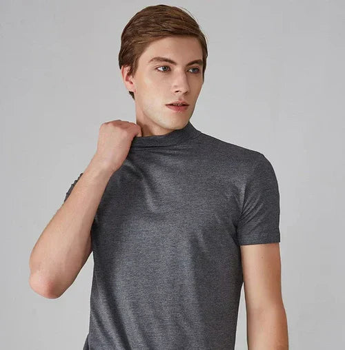 Camiseta anti-transpirante hombre – Camiseta cuello alto cómoda y ligera