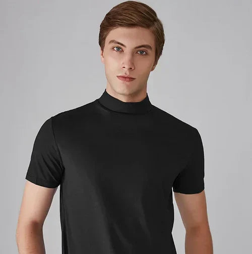 Camiseta anti-transpirante hombre – Camiseta cuello alto cómoda y ligera