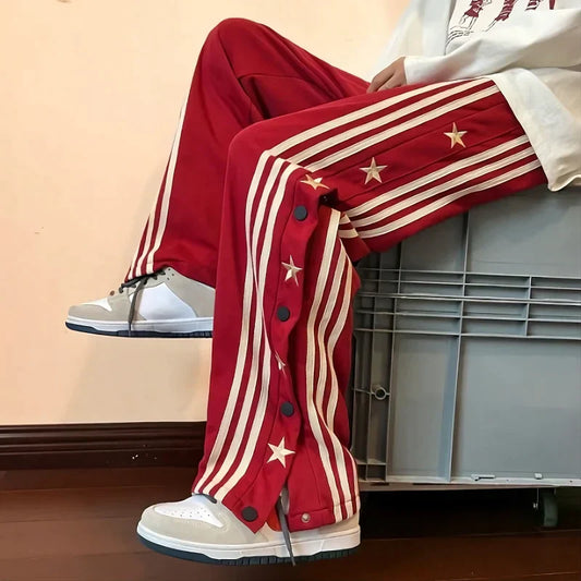 Pantalón jogging hombre – Pantalón duradero con estrella roja y cómodo