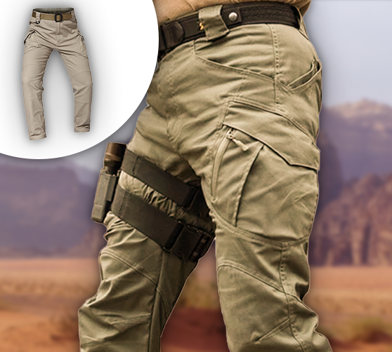 Pantalón táctico ajustable – Pantalón militar con cinturón y diseño funcional