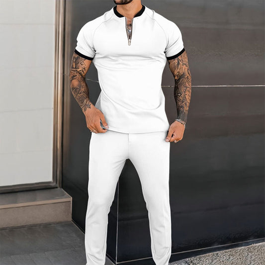 Conjunto elegante men – Ropa casual con cintura elástica y diseño moderno