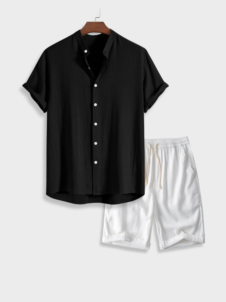 Conjunto Casual Hombre – Camisa y Short Trendy para Verano