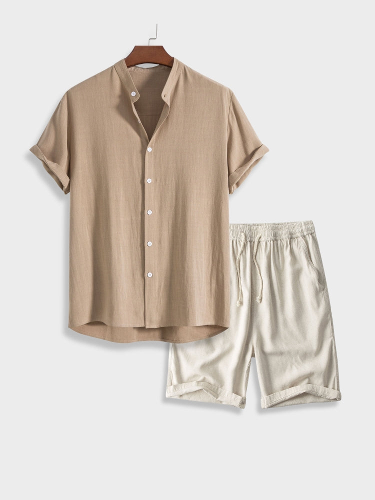 Conjunto Casual Hombre – Camisa y Short Trendy para Verano