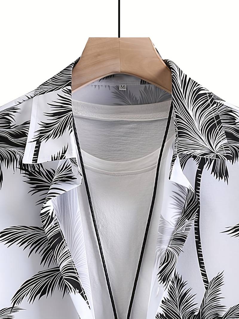 Hawaiano ligero verano – Camiseta palmera fresca y cómoda