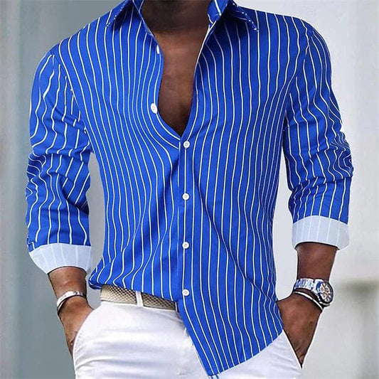 Camisa Casual Hombre – Camisa a Rayas Ligera y Elegante